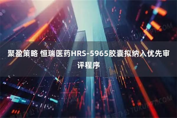 聚盈策略 恒瑞医药HRS-5965胶囊拟纳入优先审评程序